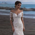 Sexy Scoop Long Sleeves Mermaid Wedding Dresses Bridal Gown